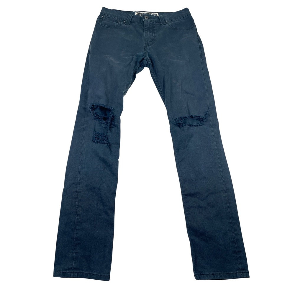 Levis 510 Mens 31x30 Super Skinny Jeans Blue Distressed Ripped Stretch Denim
